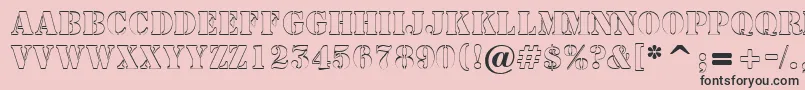 AStampersh Font – Black Fonts on Pink Background