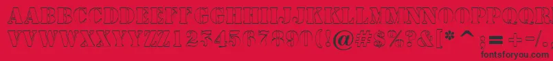 AStampersh Font – Black Fonts on Red Background