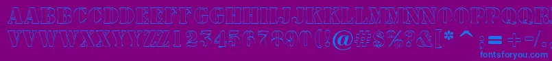 Weitere Informationen zur AStampersh-Schriftart AStampersh-Schriftart – Blaue Schriften auf violettem Hintergrund