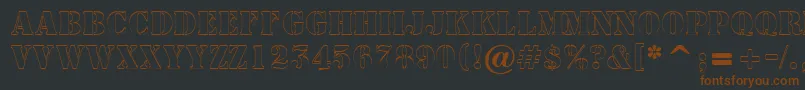 Шрифт AStampersh – коричневые шрифты на чёрном фоне