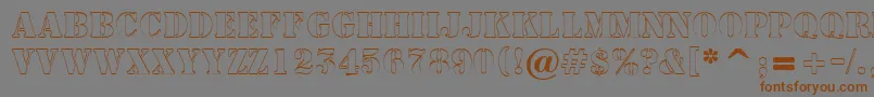 Шрифт AStampersh – коричневые шрифты на сером фоне