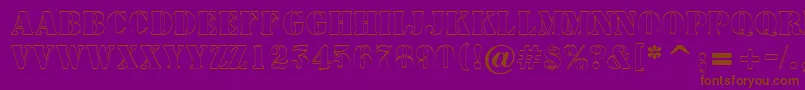 AStampersh Font – Brown Fonts on Purple Background