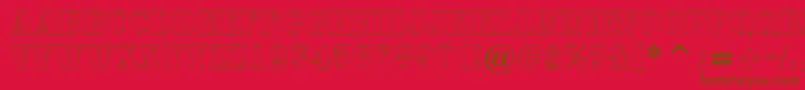 AStampersh Font – Brown Fonts on Red Background