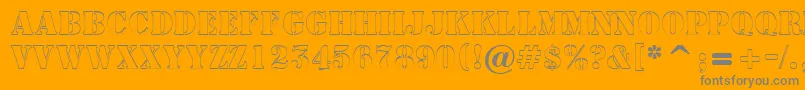 AStampersh Font – Gray Fonts on Orange Background