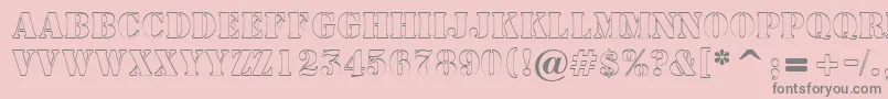 Więcej informacji o czcionce AStampersh Czcionka AStampersh – szare czcionki na różowym tle