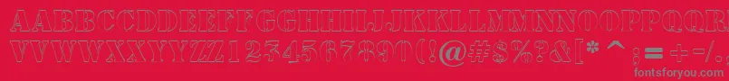 AStampersh Font – Gray Fonts on Red Background