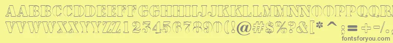 AStampersh Font – Gray Fonts on Yellow Background