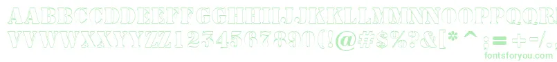 AStampersh Font – Green Fonts on White Background