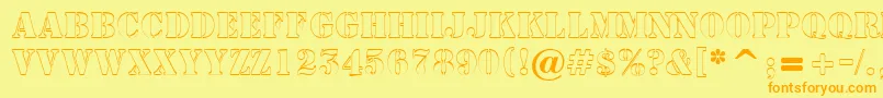 Шрифт AStampersh – оранжевые шрифты на жёлтом фоне