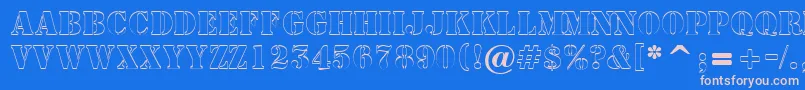 AStampersh Font – Pink Fonts on Blue Background