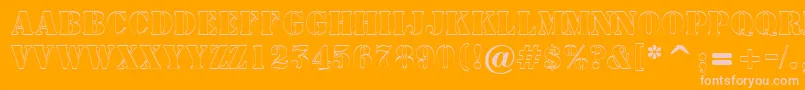 Więcej informacji o czcionce AStampersh Czcionka AStampersh – różowe czcionki na pomarańczowym tle