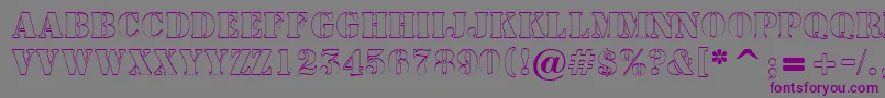 AStampersh Font – Purple Fonts on Gray Background