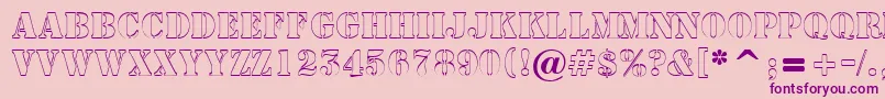AStampersh Font – Purple Fonts on Pink Background