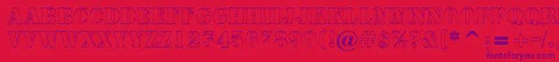 AStampersh Font – Purple Fonts on Red Background