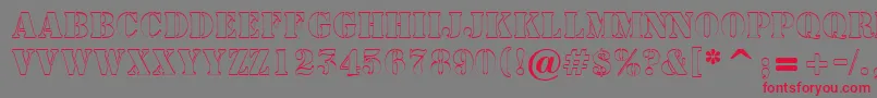 AStampersh-Schriftart – Rote Schriften auf grauem Hintergrund