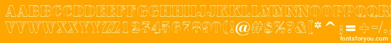 AStampersh Font – White Fonts on Orange Background