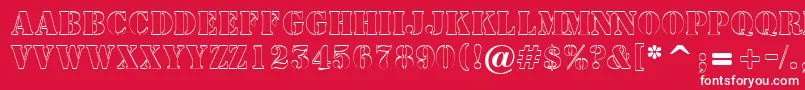 AStampersh Font – White Fonts on Red Background