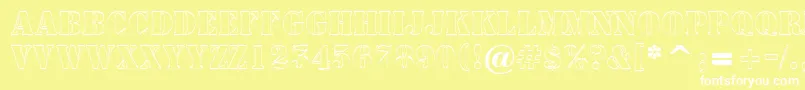 AStampersh Font – White Fonts on Yellow Background