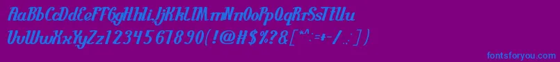 GuitarRumble Font – Blue Fonts on Purple Background