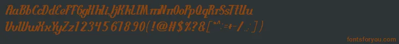 GuitarRumble Font – Brown Fonts on Black Background