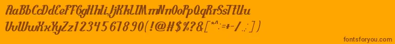 GuitarRumble Font – Brown Fonts on Orange Background
