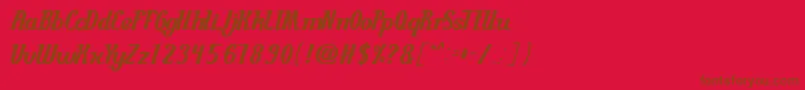 Police GuitarRumble – polices brunes sur fond rouge