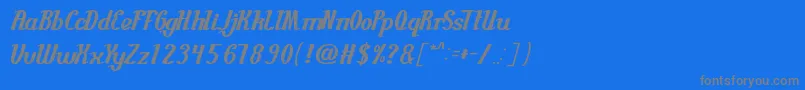 フォントGuitarRumble – 青い背景に灰色の文字
