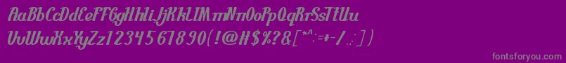GuitarRumble Font – Gray Fonts on Purple Background
