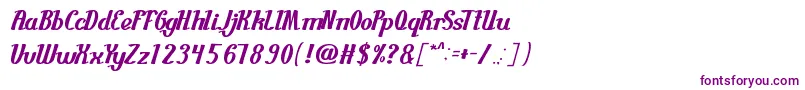 GuitarRumble Font – Purple Fonts on White Background