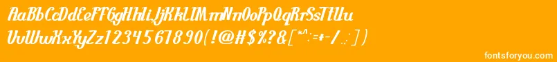 GuitarRumble Font – White Fonts on Orange Background