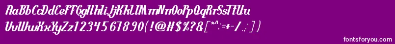 fuente GuitarRumble – Fuentes Blancas Sobre Fondo Morado