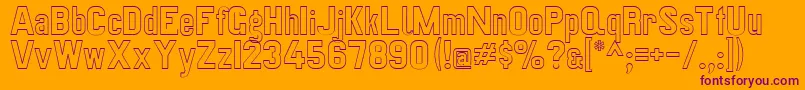 Preussischevi9ag2linie Font – Purple Fonts on Orange Background