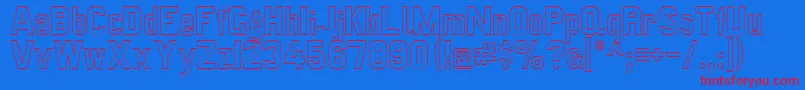 Preussischevi9ag2linie Font – Red Fonts on Blue Background