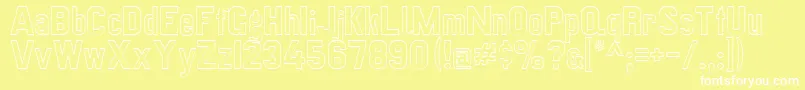 Preussischevi9ag2linie Font – White Fonts on Yellow Background