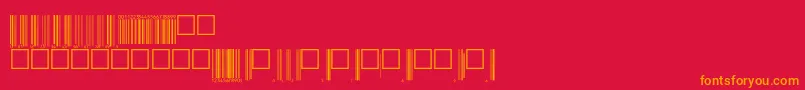 Upcbwrp72tt Font – Orange Fonts on Red Background