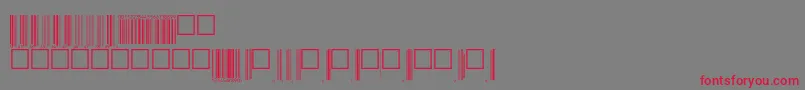 Upcbwrp72tt-fontti – punaiset fontit harmaalla taustalla