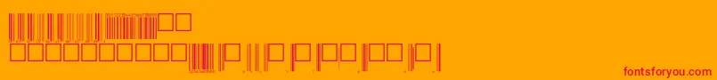 Fonte Upcbwrp72tt – fontes vermelhas em um fundo laranja