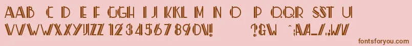 En savoir plus sur la police MlZigzagKkV1.2 Police MlZigzagKkV1.2 – polices brunes sur fond rose