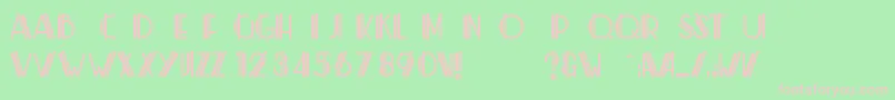 MlZigzagKkV1.2 Font – Pink Fonts on Green Background