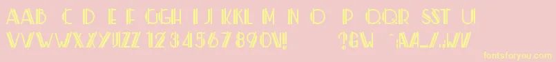MlZigzagKkV1.2 Font – Yellow Fonts on Pink Background