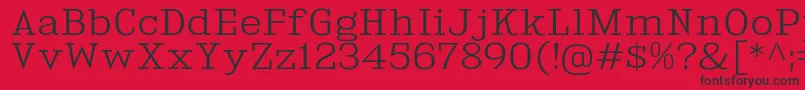 KingsbridgeExLt Font – Black Fonts on Red Background