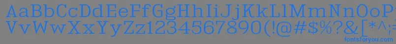 KingsbridgeExLt Font – Blue Fonts on Gray Background