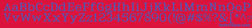 KingsbridgeExLt Font – Blue Fonts on Red Background