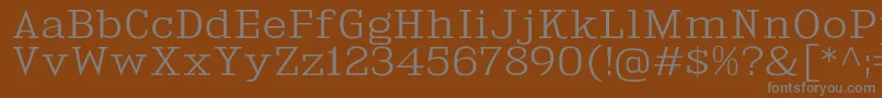 KingsbridgeExLt Font – Gray Fonts on Brown Background