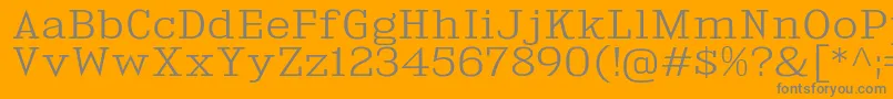 KingsbridgeExLt Font – Gray Fonts on Orange Background