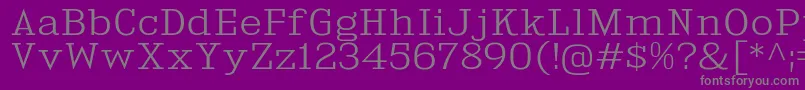 KingsbridgeExLt Font – Gray Fonts on Purple Background