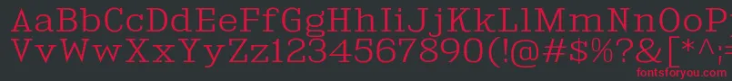 KingsbridgeExLt Font – Red Fonts on Black Background