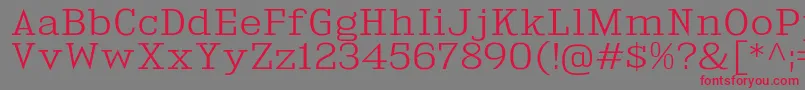 KingsbridgeExLt Font – Red Fonts on Gray Background