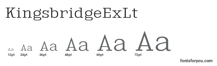 KingsbridgeExLt Font Sizes