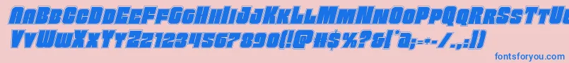 Funkmachineacadital Font – Blue Fonts on Pink Background